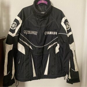 Yamaha Black and White Motorcycle Jacket Yamaha Team
